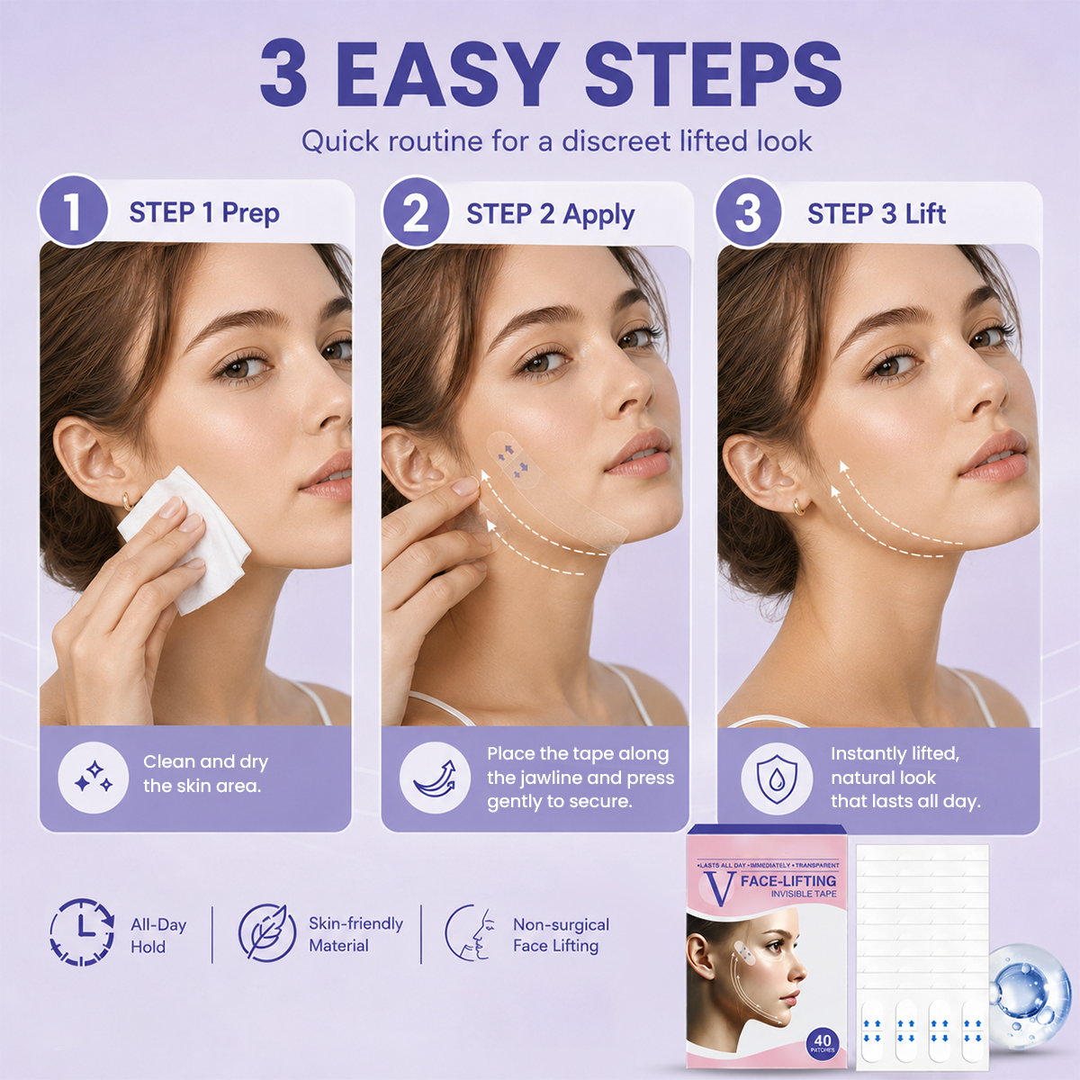 Invisible Face Lifting Tape