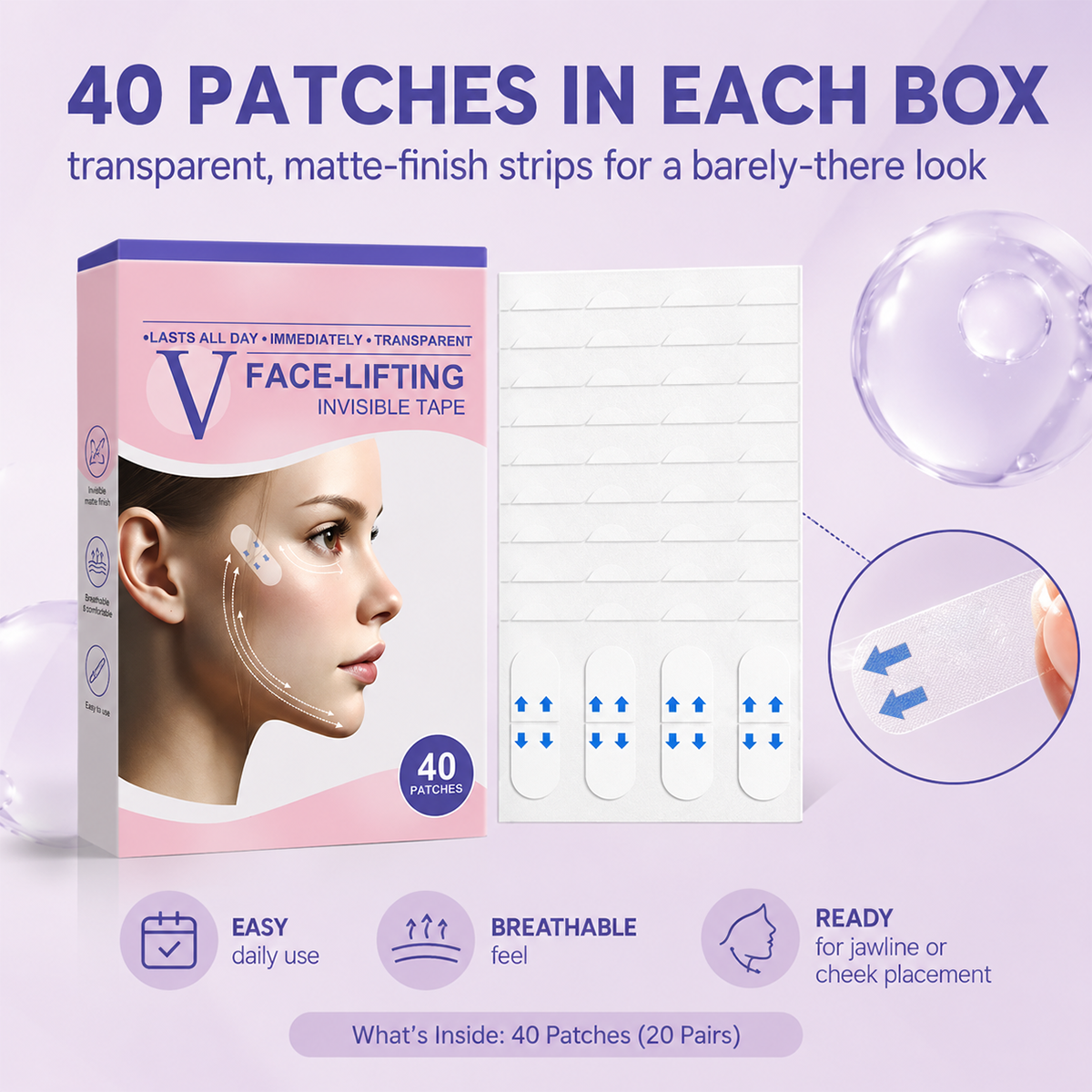 Invisible Face Lifting Tape