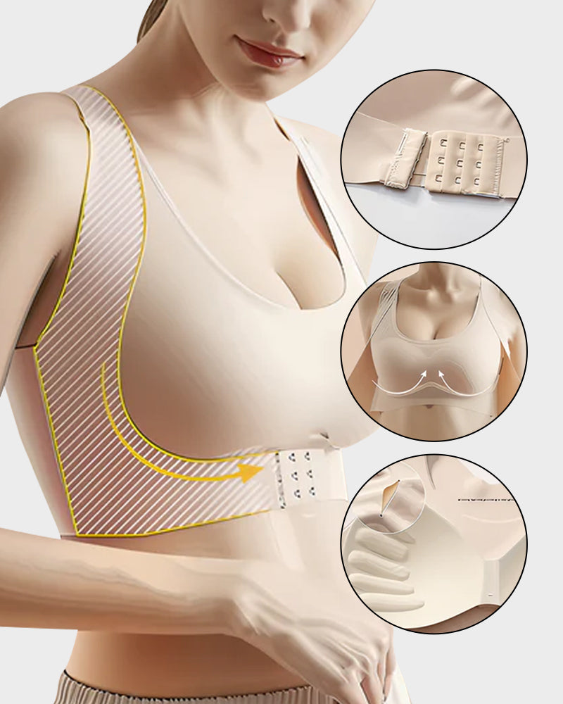Cross-Back Front Closure Bra