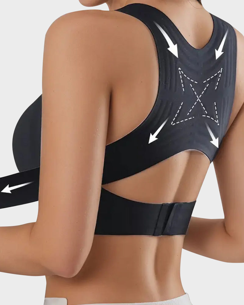 Cross-Back Front Closure Bra