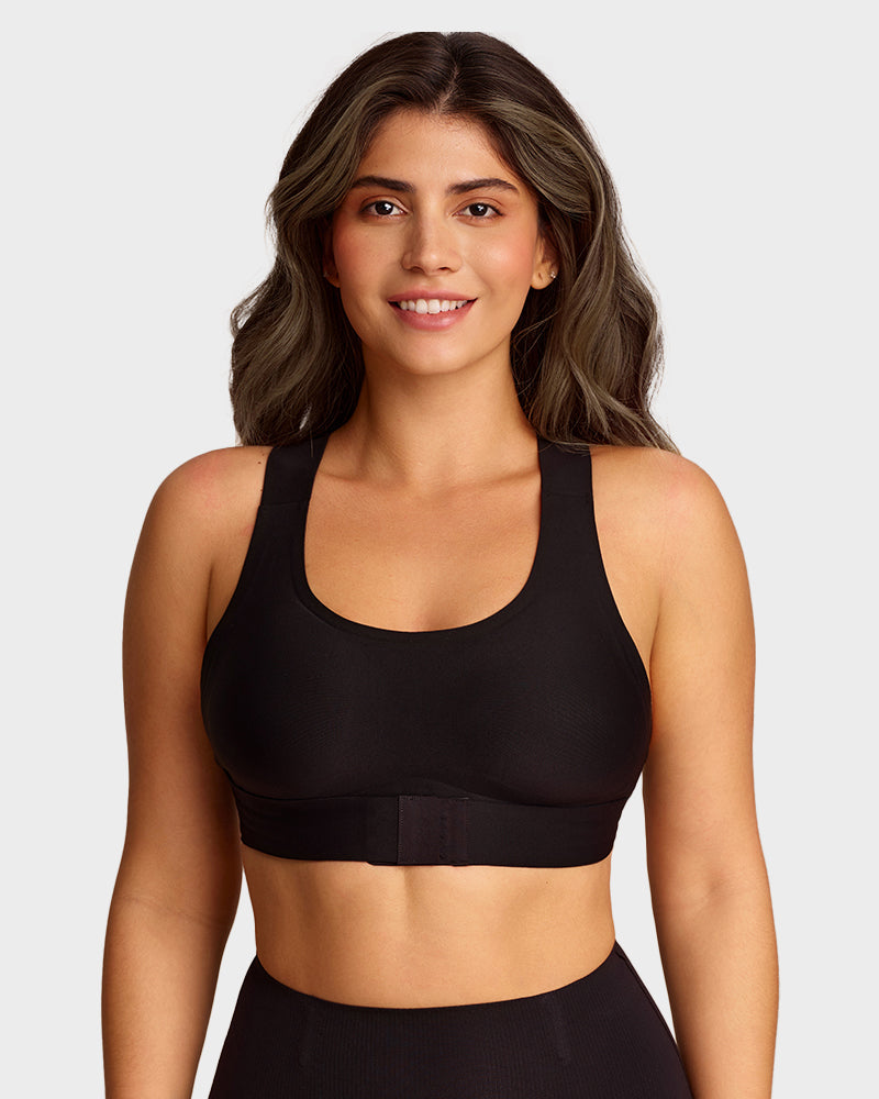 Cross-Back Front Closure Bra