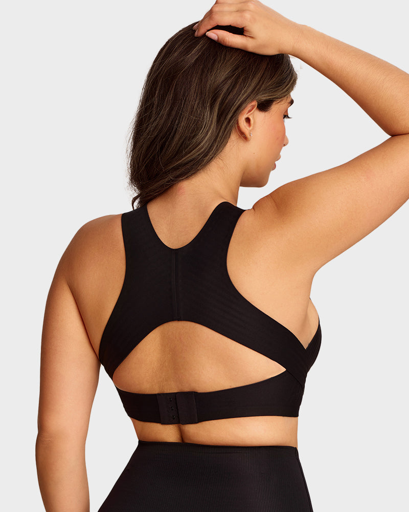 Cross-Back Front Closure Bra