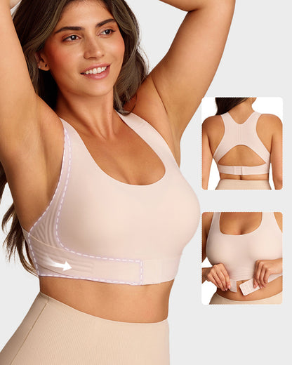 Cross-Back Front Closure Bra