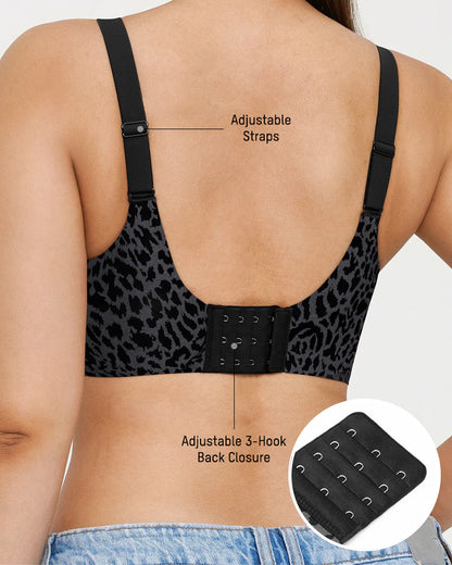 Leopard V-Neck Wireless Bra